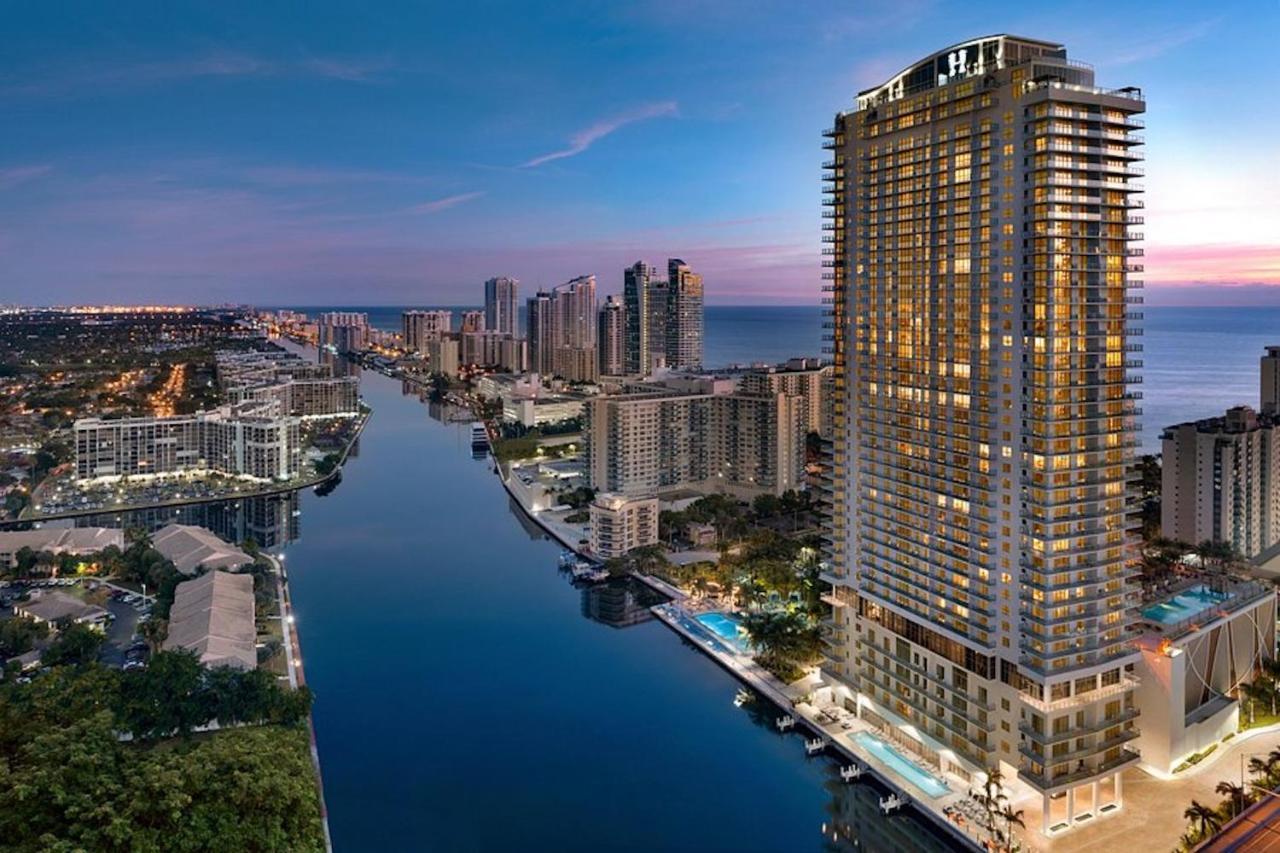 Hyde Beach House Three-Bedroom, Waterfront, Ocean And Intercostal View, Rooftop Pool, 5 Min Walk To Beach هوليوود المظهر الخارجي الصورة